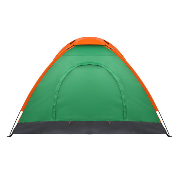2-Person Waterproof Camping Dome Tent for Outdoor Hiking Survival Orange & Green Doba as picture